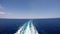 Cruise ship track on the sea