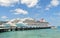 Cruise ships in Cozumel Mexico - 3/17/18 - Cruise ships docked in the tropical island of Cozumel, Mexico