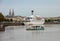 Cruise ships in the Garonne river harbour. Bordeaux, Gironde. Aquitaine France Europe