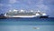 Cruise ships harbored on Stirrup Cay Bahamas