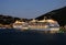 Cruise ships at night