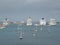 Cruise Ships and Sailboats in Port