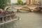 Cruise ships with tourists in excursion on the Seine river