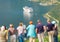 Cruise ships in waters of fiord, Norway, Europe