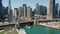 Cruise Sight Seeing Ship Passes Under Lake Shore Drive Chicago