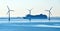 Cruise sip MSC Magnifica of MSC Cruises passes offshore wind turbines