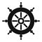 Cruise steering wheel icon, simple style