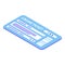 Cruise ticket icon, isometric style