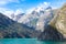 Cruise to Alaska, Tracy Arm fjord and glacier on the scenic passage with landscapes and views