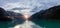 Cruise to Alaska, Tracy Arm fjord and glacier on the scenic passage with landscapes and views