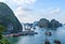 Cruise traditional ship Ha Long Bay boasts incredible islands, spectacular limestone karsts, fascinating grottos, and natural cave