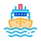 Cruise Vessel Icon Vector Outline Illustration