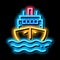 Cruise Vessel neon glow icon illustration