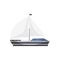 Cruise yacht side view isolated icon