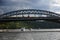 Cruise yachts sail on the Moscow river