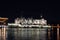 Cruiser Aurora on its Parking lot on a summer night