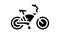 cruiser bike glyph icon animation