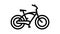 cruiser bike line icon animation