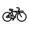 cruiser bike line icon vector illustration