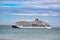 Cruiser, Cruise Liner, Cruise Ship anchoring in front of Carcass Island, Falkland Island