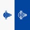 Cruiser, Fighter, Interceptor, Ship, Spacecraft Line and Glyph Solid icon Blue banner Line and Glyph Solid icon Blue banner