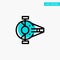 Cruiser, Fighter, Interceptor, Ship, Spacecraft turquoise highlight circle point Vector icon