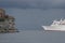 Cruiser in front of Rovinj, Croatia