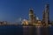 Cruiseship in Rotterdam at night