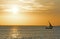 Cruising on a dhow at sunset, Nungwi, Zanzibar, Tanzania