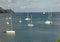 Cruising yachts at anchor in admiralty bay