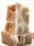 Crumbled Handmade Cinnamon Soap, Piled