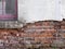 Crumbling brickwork of house