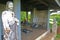 A crumbling jesus christ welcomes worshippers to an active Catholic shrine on the island of Siquijor in the Philippines