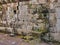 Crumbling Old Stone Block Wall, Greece