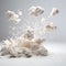 Crumbly White Powder Explosion: A Thought-provoking 3d Render