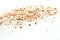 Crumbs on white background - Wide view