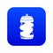 Crumpled aluminum cans icon digital blue