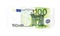 Crumpled banknote of hundred euro