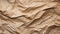 Crumpled brown craft paper background texture