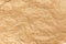 Crumpled Brown Paper Background close up