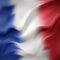 Crumpled flag of France. Symbolism of the country. Blue, white, red colors of the flag. eps 10