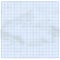 Crumpled graph white paper with blue cells
