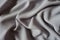 Crumpled grey crepe georgette fabric