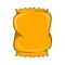 Crumpled packaging icon, cartoon style