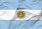 Crumpled paper Argentina flag