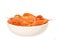 Crunchy Boiled Shrimps in Ceramic Bowl Vector Illustration