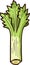 Crunchy Celery: Hand-Drawn Cartoon Illustration