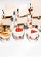 Crunchy chocolate pavlova mini cupcakes glasses appetizers finger food desserts