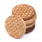 Crunchy cookies with waffle texture