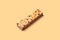 Crunchy Granola Bar on a Solid Background. Generative ai